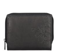 HJP Kleinbörse Damen Hibiscus schwarz