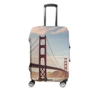 HJUQNGF Gepäckhüllen für 48,3 - 81,3 cm, Golden Gate Bridge Kofferschutz, dehnbar, langlebig, Reisegepäckabdeckung, waschbar, kratzfest, Reisetaschenschutz, weiß, XL, Blumen und Tiere