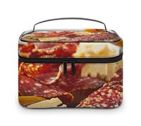 HJUQNGF Kosmetiktasche, tragbare Brille auf Tisch, Kulturbeutel, große Kapazität, Reise-Make-up-Tasche, Beauty-Make-up-Organizer für Shampoo, Conditioner, Pinsel-Set, Make-up-Zubehör, Wurst und