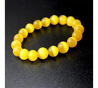 HJYUK Chakra Armband Echte Steine, Stein Armbänder Gelb Katzenauge Stein Naturstein Armband Chakra Armband Yoga Balance Freundschaftsarmband Mala Perlen Schmuck Für Frauen Mädchen Jungen