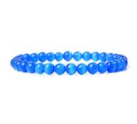 HJYUK Chakra Armband Echte Steine, Stein Armbänder Katzenauge Stein Naturstein Perlen Armbänder Chakra Armband Yoga Balance Freundschaftsarmband Schmuck Für Frauen Mädchen Jungen 23Cm