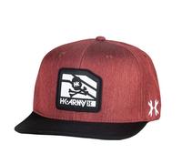 HK Army Snapback Hat Clip Baseballcap, schwarz / dunkelrot