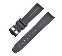 HKIDKK 20mm 22mm 21mm Gummi Uhrenarmband Für Rolex Band Marke Uhrenarmband Männer Ersatz Armbanduhr Zubehör, 21 mm, Achat