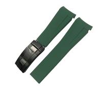 HKIDKK Gummi-Uhrenarmband für Rolex Submariner GMT Master Daytona, 20 mm, 21 mm, 22 mm, schwarzes Uhrenarmband, 22 mm, Azetat, Kein Edelstein