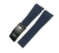 HKIDKK Gummi-Uhrenarmband für Rolex Submariner GMT Master Daytona, 20 mm, 21 mm, 22 mm, schwarzes Uhrenarmband, 20 mm, Azetat, Kein Edelstein