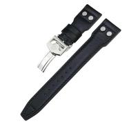 HKIDKK Nieten-Uhrenarmband aus echtem Leder, 20 mm, 21 mm, 22 mm, passend für IWC Big Pilot IW377714 Spitfire braunes Rindslederband, 20 mm