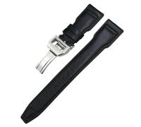 HKIDKK Nieten-Uhrenarmband aus echtem Leder, 20 mm, 21 mm, 22 mm, passend für IWC Big Pilot IW377714 Spitfire braunes Rindslederband, 21 mm