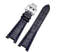 HKIDKK Uhrenarmband aus echtem Leder, passend für Patek Philippe 5711 5712G Nautilus, Braun, Schwarz, Blau, weiches Rindsleder, 25 mm x 13 mm, 25-13mm