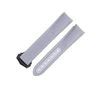 HKIDKK Uhrenarmband aus schwarzem Nylongewebe, 20 mm, passend für Omega-Armband für AT150 Seamaster 300 Planet Ocean De Ville Speedmaster Uhrenarmband mit gebogenem Ende, 20 mm