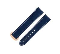 HKIDKK Uhrenarmband aus schwarzem Nylongewebe, 20 mm, passend für Omega-Armband für AT150 Seamaster 300 Planet Ocean De Ville Speedmaster Uhrenarmband mit gebogenem Ende, 20 mm