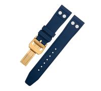 HKIDKK Uhrenarmband für IWC Big Pilot Mark Portugieser, 20 mm, Fluorkautschuk mit Nieten, weiches Armband, 22 mm