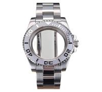 HKVTVCYPYA 40 mm Taucheruhrengehäuse, Armband, 28,5 mm Zifferblatt, Saphirglas, kompatibel mit Nh35 Nh36 Nh34 Nh38 Eta2824 8215 Uhrwerk(Glass bottom 3-For NH34/35/36/38)
