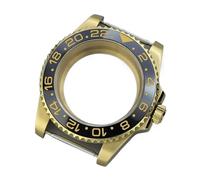 HKVTVCYPYA Gold 40MM PVD Uhrengehäuse Saphir Wasserdicht Kompatibel for NH35 NH36 NH34 NH38 4R36 Miyota8215 Eta2824 Uhrwerk(Glass bottom 2-For 8215)