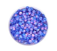 HKVTVCYPYA SS6-SS30 Mokka Opal Korallenriff Flatback Glas Strasssteine Nicht Hotfix Kristalle Steine Strass 3D Nagel Edelsteine(MO Dk Blue-SS8-1440Pcs)