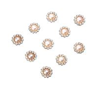 HKYBCF Strass Knopf 10 stücke 12/15/18/20mm Mode Sonnenblumen Form Strass Tasten for Hemd Mantel Kleid DIY Nähen Taste Kleidung Zubehör for clothing(Color 2,12mm)