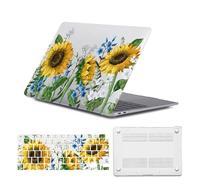HLAAJJX für MacBook Air 13 Zoll Hülle M1 2020 2019 2018 A2337 A2179 A1932 mit 13.3" Retina Display & Touch ID,Gemusterte Schutzhülle Hard Case & Tastaturschutz Cover,Sonnenblume