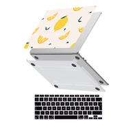 HLAAJJX Hülle Case Kompatibel mit MacBook Air 13 Zoll 2017 2016 2015 2014 2013 2012 2010,Hartschale Hülle & EU Tastaturschutz für MacBook Air 13,3 Zoll A1466 A1369,Gelbe Zitrone