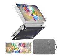 HLAAJJX Hülle Cover für MacBook Air 15 Zoll M4 M3 M2 2026 2025 2024 2023 Modell A3241 A3114 A2941,Hartschale Schutzhülle Snap Case & Laptop Tasche & EU Tastaturschutz,Bunte Glühbirne