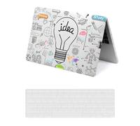 HLAAJJX Hülle für MacBook Air 15 Zoll M2 M3 Retina/Touch ID A2941 A3114,Kreativ Plastik Hartschale Matt Case Cover& EU TPU Tastaturschutz für MacBook Pro 15.3 Zoll,Glühbirne