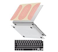 HLAAJJX Hülle für MacBook Pro 13 Zoll M2 M1 2022-2016 mit/ohne Touch Bar,Hartschale Hülle & EU Tastaturschutz für Mac Pro 13 A2338 A2289 A2251 A2159 A1989 A1706 A1708,Beige und Rosa
