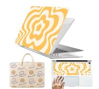 HLAAJJX Hülle Kompatibel mit MacBook Pro 15 Zoll Case 2015-2012 Modell A1398 mit 15,3" Retina Display,Hartschale Schutzhülle& Laptophülle Tasche & Tastaturabdeckung,Beige Gelbe Blume