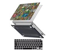 HLAAJJX Hülle Kompatibel mit MacBook Pro 16 Zoll 2019 A2141 mit Touch Bar & Touch ID,Hartschale Hülle & EU Tastaturschutz für Mac Pro 16",Magisches Bücherregal
