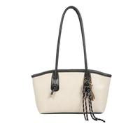 HLHLH Urban Chic Retro-Tragetasche Mit Großem Fassungsvermögen for Damen, Schultertasche Aus PU-Leder Und Anhänger, Strukturierte Arbeitstasche for Büro, Reisen Den Täglichen Gebrauch