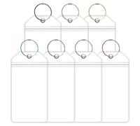 HLIWS Gepäckanhänger für Kreuzfahrten, Kofferschilder Anhänger, 7 Stück, 13.5 x 8 cm, PVC Wasserdichte Gepäckanhänger, Kommt mit 7 Farbetikettenringen aus Edelstahl, für Kreuzfahrten, Reisen