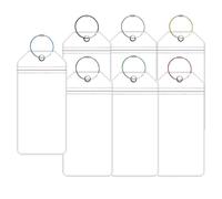 HLIWS Gepäckanhänger für Kreuzfahrten, Kofferschilder Anhänger, 7 Stück, 14.5 x 7.5 cm, PVC Wasserdichte Gepäckanhänger, Kommt mit 7 Farbetikettenringen aus Edelstahl, für Kreuzfahrten, Reisen