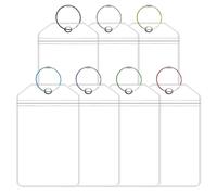 HLIWS Gepäckanhänger für Kreuzfahrten, Kofferschilder Anhänger, 7 Stück, 15 x 9.5 cm, PVC Wasserdichte Gepäckanhänger, Kommt mit 7 Farbetikettenringen aus Edelstahl, für Kreuzfahrten, Reisen