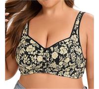 HLYLDL Damen mit Frontverschluss Kabelloser BH Komfort Leichter BH-Minimizer Minimizer Bügelloser BH in Übergröße