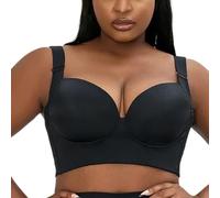HLYLDL Damen Plus Size Seamless Push Up Comfort BH Bügel Kreuz Rücken Verstellbare Bralette Alltag BHS