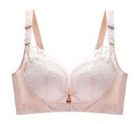 HLYLDL Damen Push Up BHS Bügel Lift Up Plus Size Spitzenbezug Komfort Alltag BH Verbreiterung Band