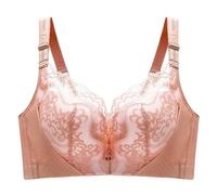 HLYLDL Damen Push Up BHS Bügel Lift Up Plus Size Spitzenbezug Komfort Alltag BH Verbreiterung Band