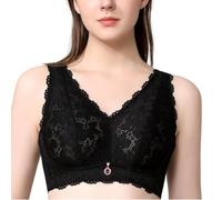 HLYLDL Plus Size Spitzen-Bralette für Frauen, ungefütterter und kabelloser BH, Perfekter durchsichtiger Spitzen-BH jeden Tag
