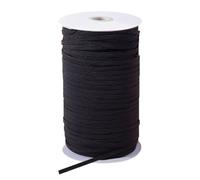 HMCEY Gummiband zum Nähen 100 M,Hosengummi,Gummilitze Flaches,Elastisches Band Nähen Elastikband,Stretchband Kleidung,Wäschegummi,Elastic Band Sewing für Haushalt, DIY Handwerk, Stoffe(Schwarz, 5 MM)