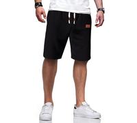 HMIYA Kurze Hosen Herren Baumwolle Leinen Shorts Leichte Sommershorts Atmungsaktiv Leinenhose Kurz mit Taschen(Schwarz,EU-M)