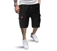 HMIYA Kurze Hosen Herren Cargo Shorts Baumwolle Bermuda Shorts Sommer Cargohose Herren kurz mit Taschen