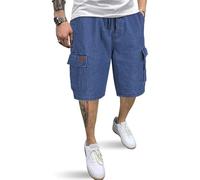 HMIYA Kurze Hosen Herren Cargo Shorts Baumwolle Bermuda Shorts Sommer Cargohose Herren kurz mit Taschen