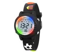 HMJIA 3D Cartoon Design Armbanduhr für Kinder Jungen und Mädchen 3ATM Wasserdicht Kinderuhr mit Wecker/Datum/Stoppuhr/LED (LED Schwarze Kugel)