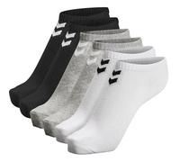 hmlCHEVRON 6-PACK ANKLE SOCKS, BLACK/WHITE/GREY, 14
