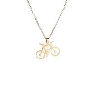 Hmsanase Halskette Ketten Schmuck Herren Frauen Anhänger Necklace Fahrrad Anhänger Halskette Fahrrad Halsketten Für Frauen Goldfarbe