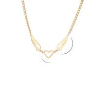 Hmsanase Halskette Ketten Schmuck Herren Frauen Anhänger Necklace Herz Halskette Mit Flügeln Engel Flügel Anhänger Halskette Party Hochzeit Für Frauen Gold
