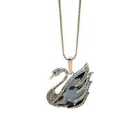Hmsanase Halskette Ketten Schmuck Herren Frauen Anhänger Necklace Schwan Kristall Halskette