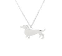Hmsanase Trend Halskette Ketten Schmuck Herren Frauen Anhänger Necklace Dackel-Hundehalsketten Für Frauen, Dackel, Tier, Welpe, Hundehalsband, Halskette, Imitationrhodium D