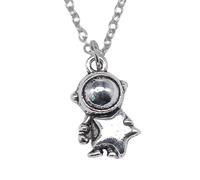 Hmsanase Trend Halskette Ketten Schmuck Herren Frauen Anhänger Necklace Einfache Klassische Mode 18X10Mm Astronaut Anhänger Mädchen Frauen Kurze Kette Halsketten