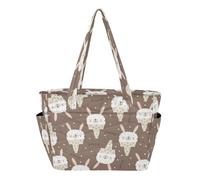 HMZXZ Handtasche Tragetasche für Damen, Cartoon-Eiscreme, Hase, große Kapazität, Tragegriff oben, Schultertasche für Arbeit, Reisen, Fitnessstudio, niedliches Kaninchen