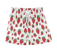 HMZXZ Kleinkind Jungen Badeshorts Kinder Rot Erdbeere Obst schnelltrocknend Badeanzug Badeshorts Badehose Schwimmhose für Kind Teenager Sommer 2-13 Jahre