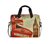 HMZXZ London Big Ben Union Jack Laptoptasche 13 14 15.6 Zoll Laptop Tasche Aktentasche Hülle Notebooktasche Schulter Tasche Handtasche für Arbeit Business Uni