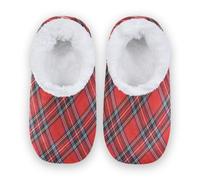 HMZXZ Royal Stewart Tartan Plaid Hausschuhe für Damen und Herren, Korallen-Fleece Indoor Hausschuhe Hausschuhe Socken Fuzzy Feet Hausschuhe Schlafzimmer Hausschuhe, multi, 38/39 EU